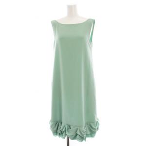 Splash Hem Dress ノースリーブ ワンピース ライトグリーン 36302 /YM