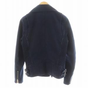 DIESEL ライダースジャケット ダブル コットン S 紺 ネイビー /AN14