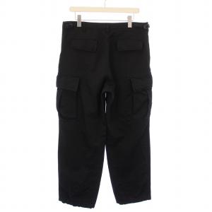 COMME des GARCONS HOMME エステルツイルカーゴパンツ製品染 ジップフライ 無地 L ブラック HG-P004