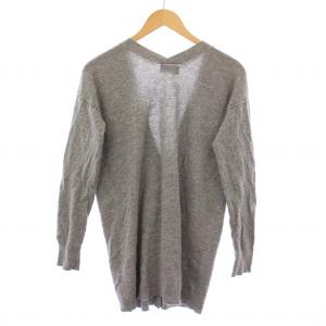 Johnstons of Elgin ジョンストンズ オブ エルガン ニットカーディガン 長袖 Vネック カシミヤ 薄手 S グレー /BB