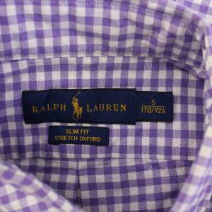 RALPH LAUREN SLIM FIT STRETCH OXFORD ボタンダウンシャツ カジュアル 長袖 レギュラーカラー