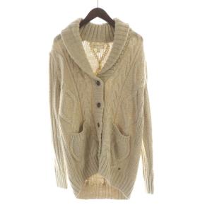 カーディガン ニット ミドル 長袖 S ベージュ 58141 /RO