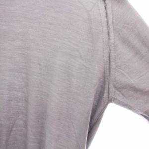 JOHN SMEDLEY AIG ニット Tシャツ カットソー ウール コットン混 半袖 S グレー /YM