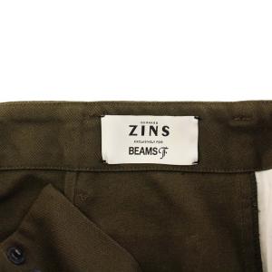 BERNARD ZINS BEAMS F 別注 ロールアップパンツ タック 38 カーキ 60478/076 /KH