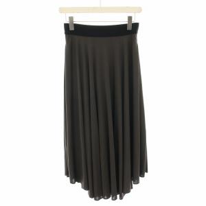 スカート ロング フレア イージー 40 ダークグレー 黒 ブラック M5S41-194-56 /YT