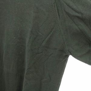 JOHN SMEDLEY ニット セーター カットソー ハイネック 半袖 コットン S グリーン /YM