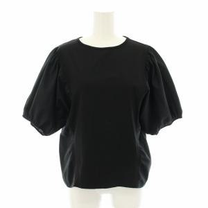カットソー ブラウス 半袖 切替 40 黒 ブラック M5P07-391-09 /YT