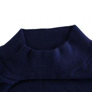 JOHN SMEDLEY ニット セーター カットソー ハイネック 半袖 コットン S 紺 /YM