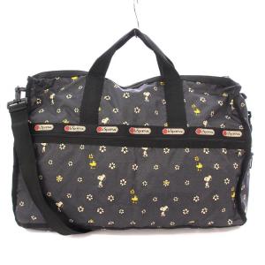 SNOOPY スヌーピー 2WAY ボストンバッグ ハンドバッグ ショルダーバッグ イラスト ロゴ プリント