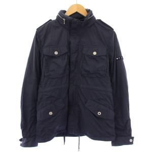 CALAMITES ミリタリージャケット スタンドカラー アウター ナイロン ショート丈 1 紺 ネイビー
