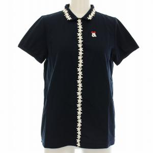 ポロシャツ カットソー 半袖 レース ロゴ 40 紺 A759320 /RR