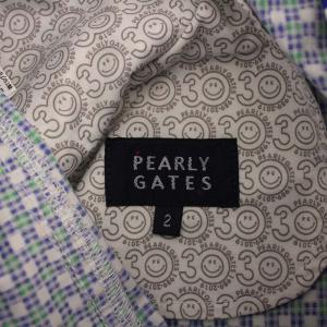 PEARLY GATES ゴルフウェア パンツ ジップフライ チェック柄 2 緑 青 055-9131404 /BM