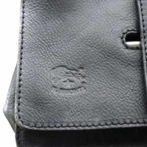 IL BISONTE ショルダーバッグ レザー 黒 ブラック /AN1