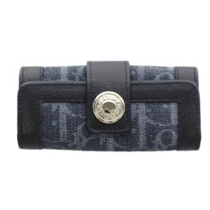 トロッター キーケース キーリング 4連 レザー 紺 ネイビー 黒 ブラック /AN18 OH