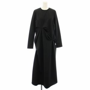 22SS タックワンピース TUCK OP ロング 長袖 36 黒 ブラック 522220300501