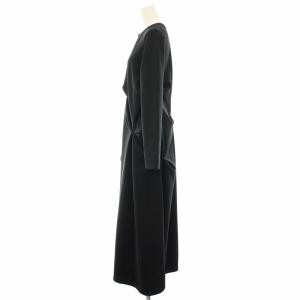 UN3D. 22SS タックワンピース TUCK OP ロング 長袖 36 黒 ブラック 522220300501