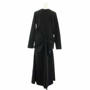 UN3D. 22SS タックワンピース TUCK OP ロング 長袖 36 黒 ブラック 522220300501