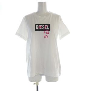 Tシャツ カットソー プリント 半袖  白 ホワイト /RO