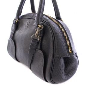 TOFF&LOADSTONE 2WAY ハンドバッグ ショルダーバッグ レザー ロゴ 型押し 黒 ブラック /BB