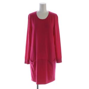 ワンピース ミモレ ロング カシミヤ 長袖 ピンク NK14F24613 /RO JS