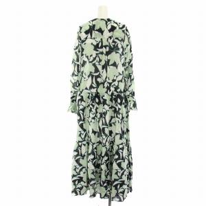 christian wijnants ワンピース 花柄 シルク混 36 ブラック グリーン WTS7301DASHAK