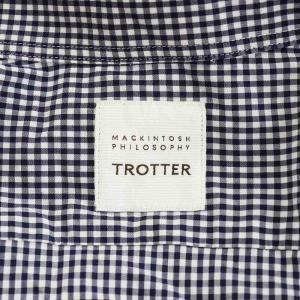 MACKINTOSH PHILOSOPHY MACKINTOSHPHILOSOPHY TROTTER シャツ 長袖 チェック柄 コットン 42 紺 ネイビー 白 ホワイト H1M22-714-29