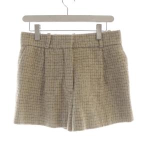 ショートパンツ ハーフ チェック 36 ベージュ /RO