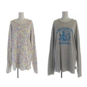 スウェット トレーナー リバーシブル プリント 総柄 長袖 マルチカラー /RO