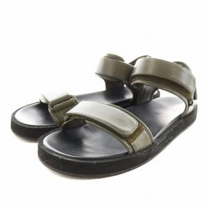 Hook and Loop サンダル 38 カーキ ブラック