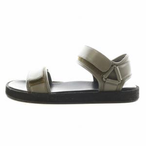 The Row Hook and Loop サンダル 38 カーキ ブラック