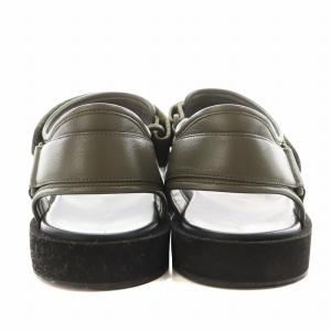 The Row Hook and Loop サンダル 38 カーキ ブラック