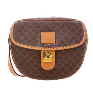 オールドセリーヌ マカダム柄 ショルダーバッグ ブラウン