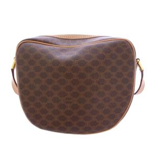CELINE オールドセリーヌ マカダム柄 ショルダーバッグ ブラウン