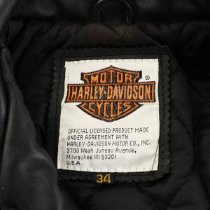 HARLEY DAVIDSON ライダースジャケット ダブル 牛革 レザー 34 黒 ブラック /AN50