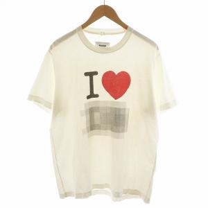23SS mosaic printed t-shirt Tシャツ カットソー 半袖 モザイク ロゴ 白