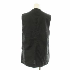 SLOBE IENA 24SS フレンチリネンコットンベスト ジレ 麻 リネン混 F 黒 ブラック 24010912602010