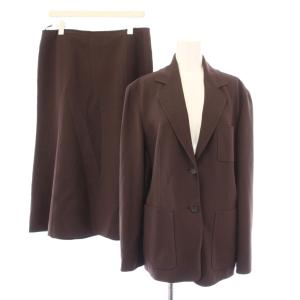 セットアップ テーラードジャケット アウター シングル フレアスカート ミモレ ロング ストレッチ ウール