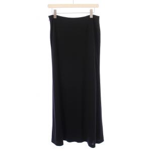 LEONARD FASHION フレアスカート マキシ ロング ストレッチ 無地 73 黒 ブラック タグ付き /BB