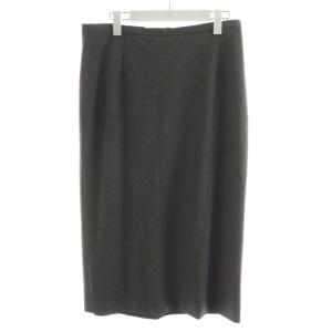 タイトスカート ロング丈 ウール 44 グレー 12 291 1010 /AN36