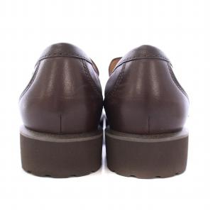 COLE HAAN ローファー ベルト レザー ローヒール タンクソール 7B 茶 ブラウン /BB