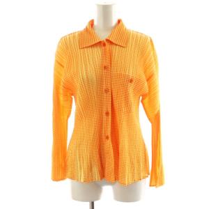PLEATS PLEASE ISSEY MIYAKE イッセイミヤケ セットアップ チェック柄 4 オレンジ