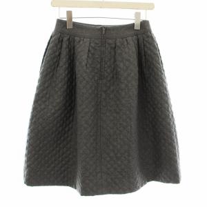 FOXEY ダイアゴナル スカート 38 グレー 36643
