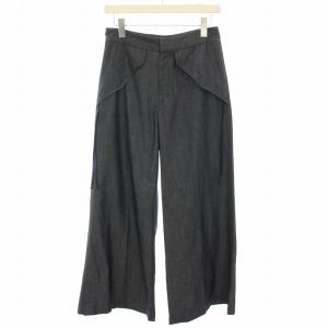 ワイドパンツ ジップフライ リボン 2 紺 ネイビー /YT