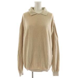 ニット セーター 長袖 フェイクレイヤード S ベージュ /AN43