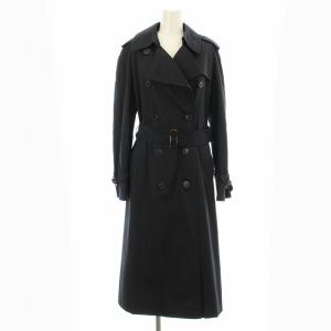 ヴィンテージ トレンチコート 裏地ノバチェック ネイビー