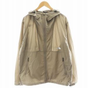 コンパクトジャケット Compact Jacket マウンテンパーカー ロゴ ナイロン XL ベージュ