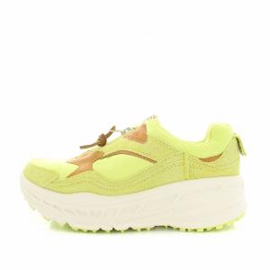 ジップ ポーレン Zip Pollen スニーカー シューズ スエード 厚底 USA8 黄 イエロー 茶