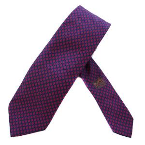 ネクタイ 総柄 シルク フランス製 紺 赤 659077T /BM OH