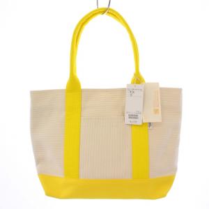 サシッコ sasicco トートバッグ ハンドバッグ キャンバス 白 黄 /BM