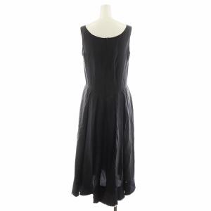 COMME des GARCONS ワンピース ロング丈 ノースリーブ 切替 デニム地 インディゴ 黒 ブラック /AN47